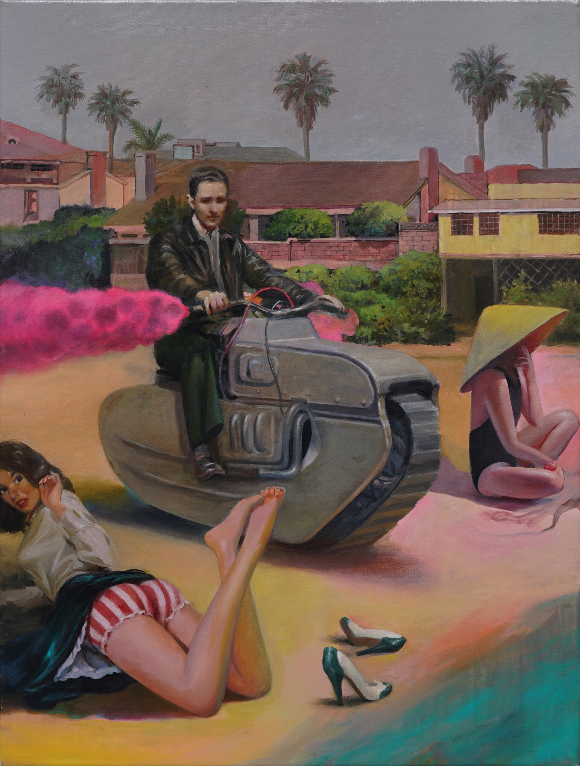 The beach oil on canvas, 2023